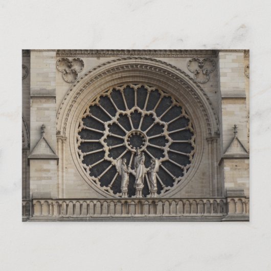 Rundfenster der Westfassade von Notre Dame Cathedr Postkarte (Vorderseite)