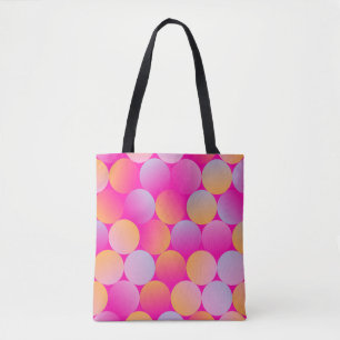 Rundfliesen nahtlos in Pop, rosa orange Tasche