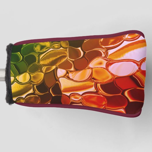 Rundformen, die von rot zu grün übergehen golf headcover (Vorderseite)