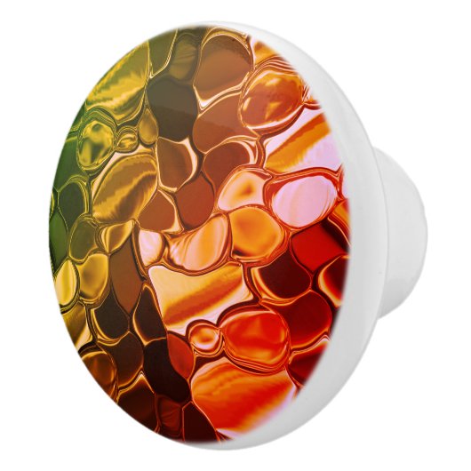 Rundformen, die von rot zu grün übergehen keramikknauf (Rechts)