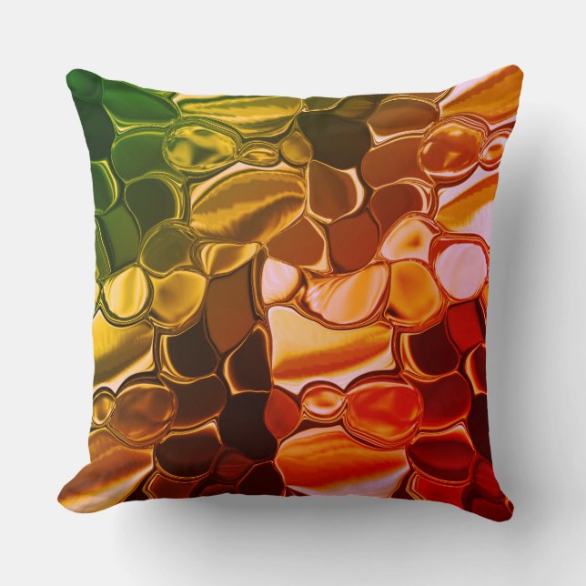 Rundformen, die von rot zu grün übergehen kissen (Vorderseite)