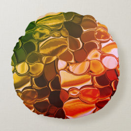 Rundformen, die von rot zu grün übergehen rundes kissen