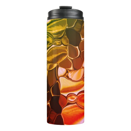 Rundformen, die von rot zu grün übergehen thermosbecher (Vorderseite)