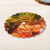 Rundformen, die von rot zu grün übergehen untersetzer (angewinkelt)