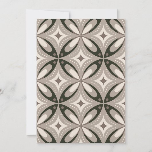 Rundformen in Beige und Braun Save The Date (Vorderseite)