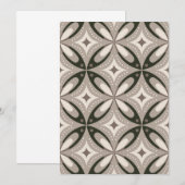 Rundformen in Beige und Braun Save The Date (Vorne/Hinten)