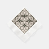 Rundformen in Beige und Braun Serviette (Ecke)