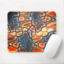 Rundförmige Formen in gebranntem Zyan und Orange