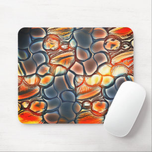 Rundförmige Formen in gebranntem Zyan und Orange Mousepad