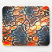 Rundförmige Formen in gebranntem Zyan und Orange Mousepad (Vorne)