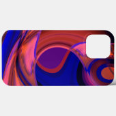 Rundförmige und gekrümmte Formen in königsblau bis Case-Mate iPhone Hülle (Rückseite (Horizontal))