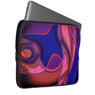 Rundförmige und gekrümmte Formen in königsblau bis Laptopschutzhülle