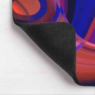 Rundförmige und gekrümmte Formen in königsblau bis Mousepad