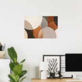 Rundformulare mit Zeilen mit Textbereich Poster (Heimbüro)