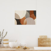 Rundformulare mit Zeilen mit Textbereich Poster (Küche)