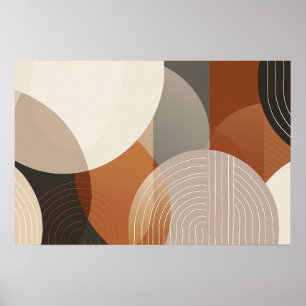 Rundformulare mit Zeilen mit Textbereich Poster