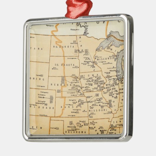 Rundfunkstationen der Vereinigten Staaten Silbernes Ornament (Links)