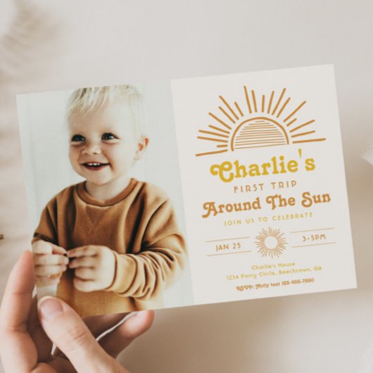 Rundgang durch die Sonne | Boho Birthday Einladung