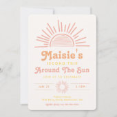 Rundgang durch die Sonne | Boho Birthday Einladung (Vorderseite)