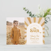 Rundgang durch die Sonne | Girl Sun Invite Einladung (Stehend Vorderseite)