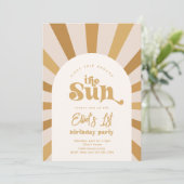 Rundgang durch die Sonne | Girl Sun Invite Einladung (Stehend Vorderseite)