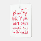 Rundgang Top Texas Antiquitäten Woche Ornament Aus Metall (Vorderseite links)