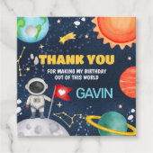 Rundgang um den Sun Outer Space Square Geschenkanhänger (Vorderseite)