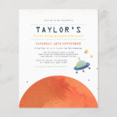 Rundgang um die Sonne | Budget Space Boy Birthday (Vorderseite)