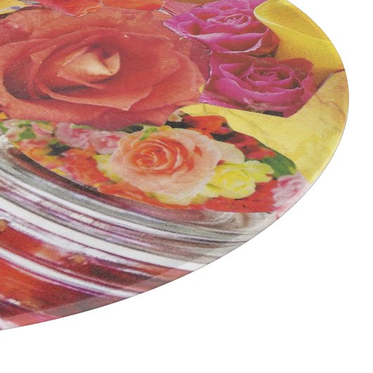 Rundglas Cutting Board mit kulinarischem Thema Schneidebrett (Ecke)