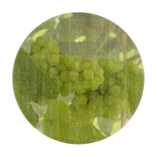 Rundglas, grüner Weinberg Schneidebrett (Vorderseite)