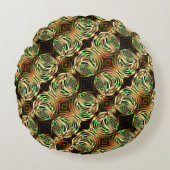 Rundgold- oder Glastitel Rundes Kissen (Vorderseite)