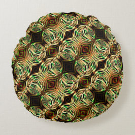 Rundgold- oder Glastitel Rundes Kissen