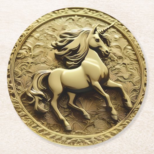 Rundgoldmünze, Runder Pappuntersetzer (Vorderseite)