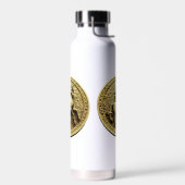 Rundgoldmünze, Trinkflasche (Links)