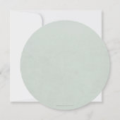 Rundgrün + Weiß Blumenkronen Osterfeier Einladung (Rückseite)