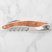 Rundholz aus Nussholz *Monogramm* Kellnermesser (Rückseite)