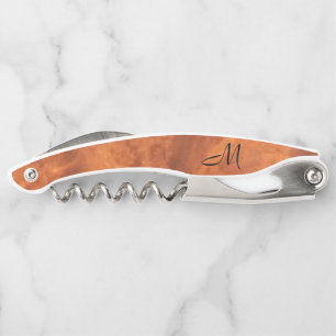 Rundholz aus Nussholz *Monogramm* Kellnermesser