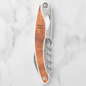 Rundholz aus Nussholz *Monogramm* Kellnermesser (Rückseite)