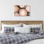 Rundholz Leinwanddruck (Insitu (Schlafzimmer))
