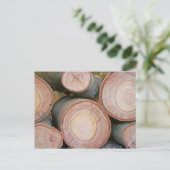 Rundholz Postkarte (Stehend Vorderseite)