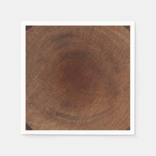 Rundholzbaum Rumpf Rustikale Natur Naturschutz Serviette (Vorderseite)