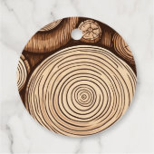 Rundholzbaumholz-Holzwald Geschenkanhänger (Rückseite)