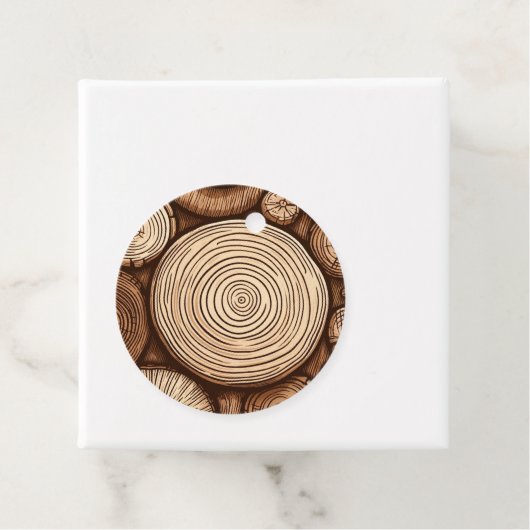 Rundholzbaumholz-Holzwald Geschenkanhänger (Beispiel)