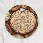 Rundholzbaumholz-Holzwald Geschenkanhänger (Vorderseite)