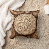 Rundholzbaumholz-Holzwald Kissen (Decke)