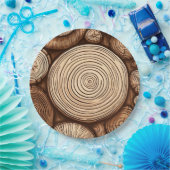 Rundholzbaumholz-Holzwald Pappteller (Party)