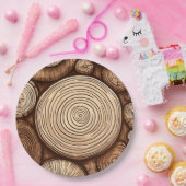 Rundholzbaumholz-Holzwald Pappteller (Party)