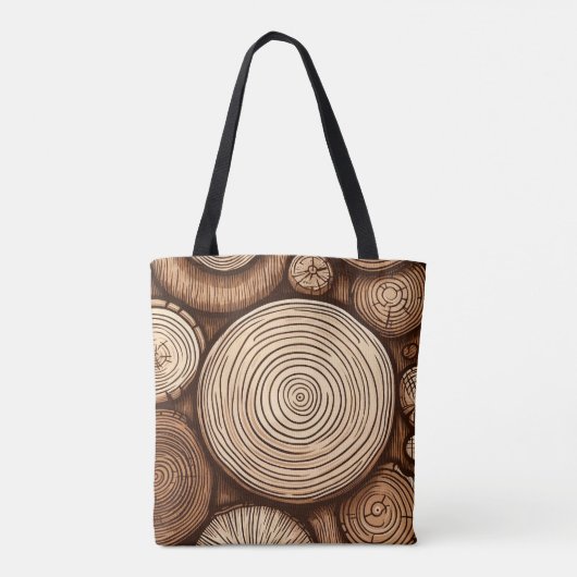 Rundholzbaumholz-Holzwald Tasche (Rückseite)