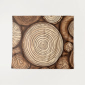 Rundholzbaumholz-Holzwald Wandteppich (Vorderseite (Horizontal))