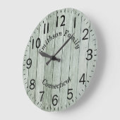 Rundholzeffekt Große Wanduhr (Winkel)